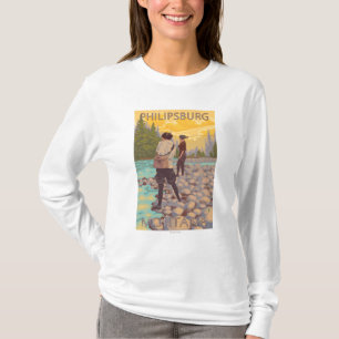 T-shirt Philipsburg, pêche de mouche de MontanaWomen