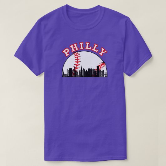 T-shirt Philly Baseball Philly PA Cityscape (Design devant)