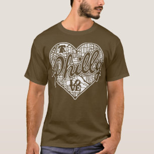 T-shirt Philly City Street Carte Liberty Bell Love Philade