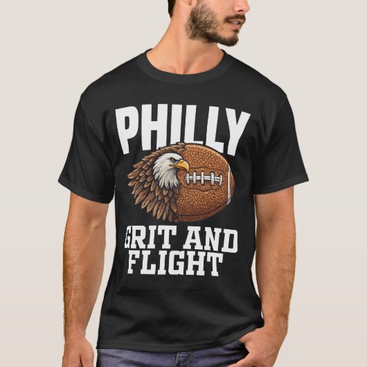 T-SHIRT PHILLY GRIT AND FLIGHT - PHILADELPHIA FOOTBALL (Devant)