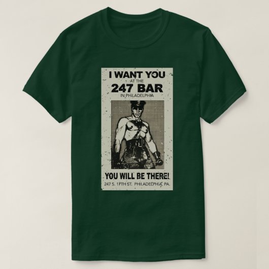 T-shirt Philly Vintage Gay Bar (Design devant)
