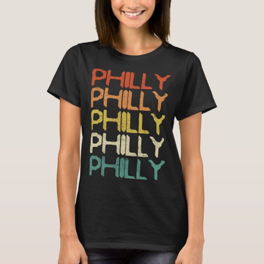 T-shirt Philly Vintage Retro 7 (Devant)