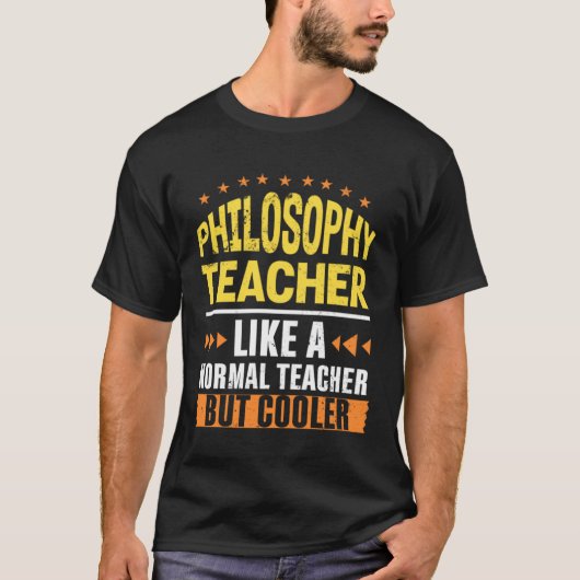 T-shirt Philosophe enseignant comme un enseignant normal m (Devant)