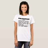 T-shirt Philosophe Noun Metaphysics Thinker Sarcasme (Devant entier)