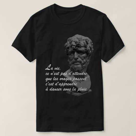 T-shirt Philosophie Citation Vie (Design devant)