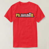 T-shirt PhinisheD en jaune met en évidence drôle pdh degré (Design devant)