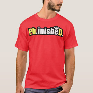 T-shirt PhinisheD en jaune met en évidence drôle pdh degré