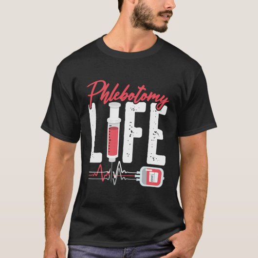 T-shirt Phlebotomie - Phlebotomie Technicien Quo (Devant)
