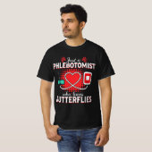 T-shirt Phlebotomis Butterfly Needle Funny Phlebotomy Gift (Devant entier)