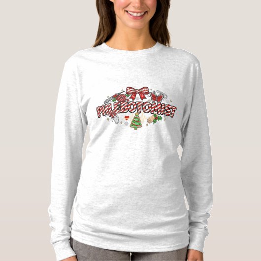 T-shirt Phlebotomist Christmas Long Sleeve (Devant)
