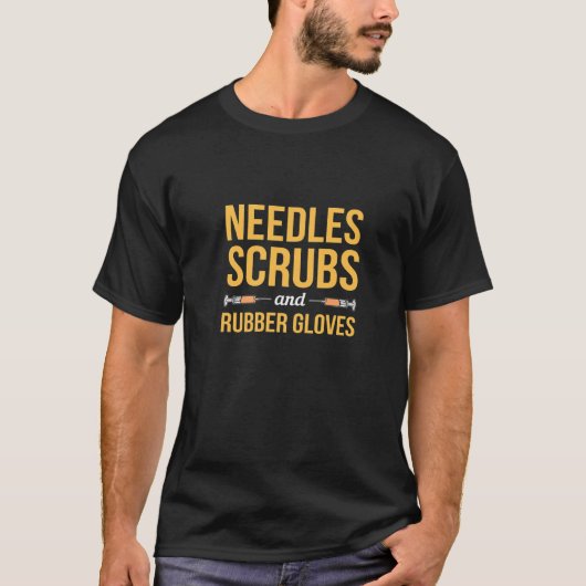 T-shirt Phlebotomist Phlebotomy Kit Needles Scrubs And Rub (Devant)