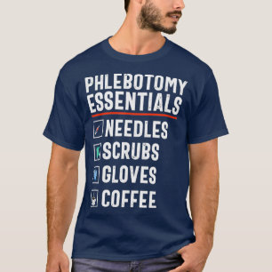 T-shirt Phlebotomiste Funny Café Technicien en phlébotomie