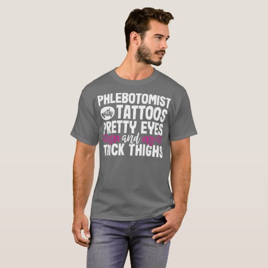 T-shirt Phlebotomiste Funny Tattoos Technicien en pharmaci (Devant entier)