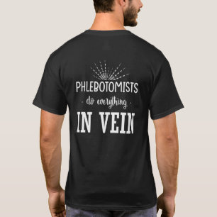 T-shirt Phlébotomiste Laboratoire de sang Médical Infirmiè