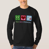 T-shirt Phlebotomiste Peace Love Phlebotomie (Devant)
