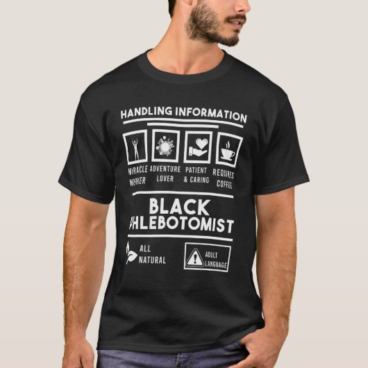 T-shirt Phlebotomiste Phlebotomie Technicien 13 (Devant)