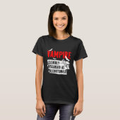 T-shirt Phlebotomiste Vampire Phlebotomie Technicien 1 (Devant entier)