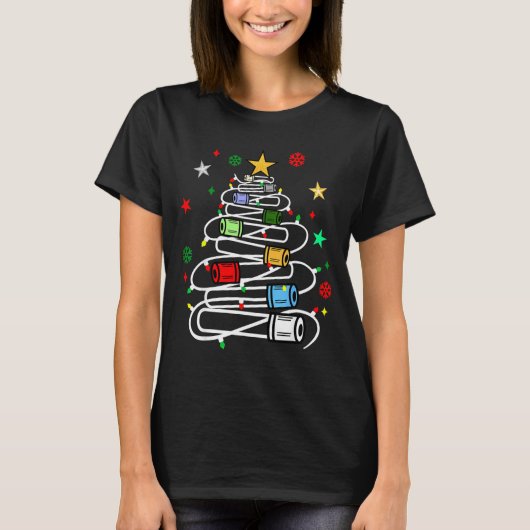 T-shirt Phlebotomy Blood Tube Christmas Tree Phlebotomist  (Devant)