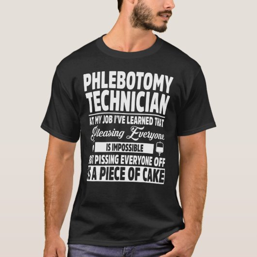 T-shirt Phlebotomy Technician Apparel Top Technicians De (Devant)