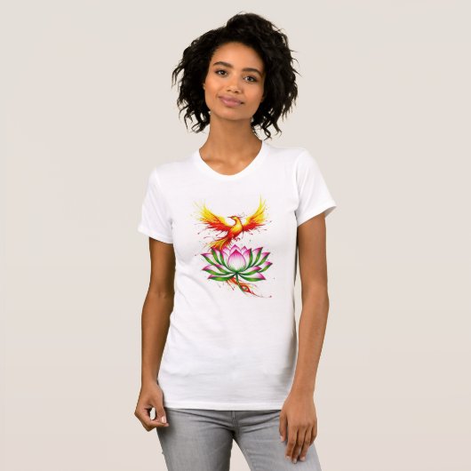 T-shirt Phoenix and Lotus Rebirth (Devant entier)