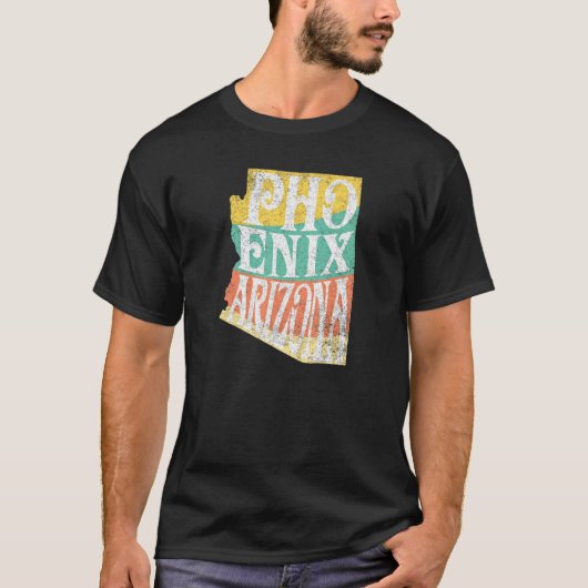 T-shirt Phoenix Arizona Psychedelic Bohemian Graphic (Devant)