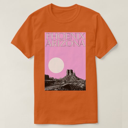 T-shirt Phoenix Artizona City Typographie (Design devant)