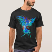 T-shirt phoenix bleu (Devant)
