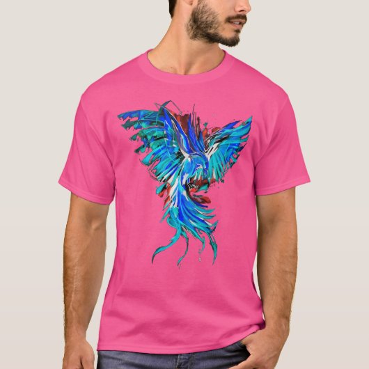 T-shirt Phoenix bleu (Devant)