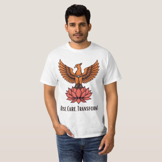 T-shirt Phoenix Doctor Healing Lotus - Lever, Guérir, Insp (Devant entier)