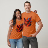 T-shirt Phoenix Fire Neon Imaginaire Art (Unisexe)