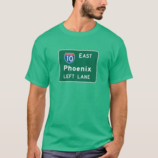 T-shirt Phoenix, panneau routier d'AZ (Devant)