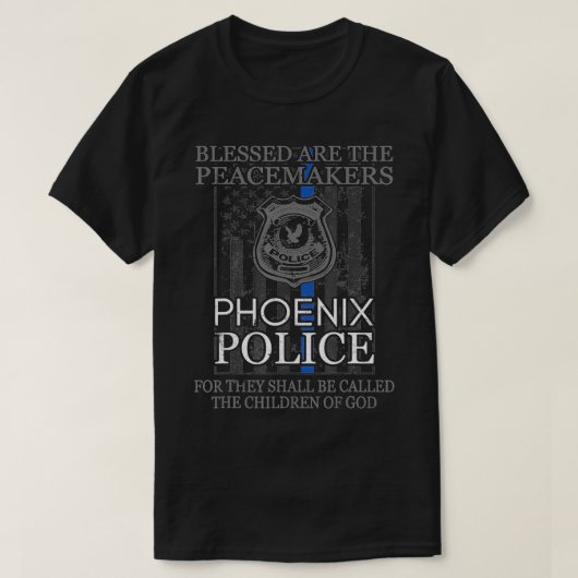 T-shirt Phoenix Police Support Saint Police Officier Prièr (Design devant)