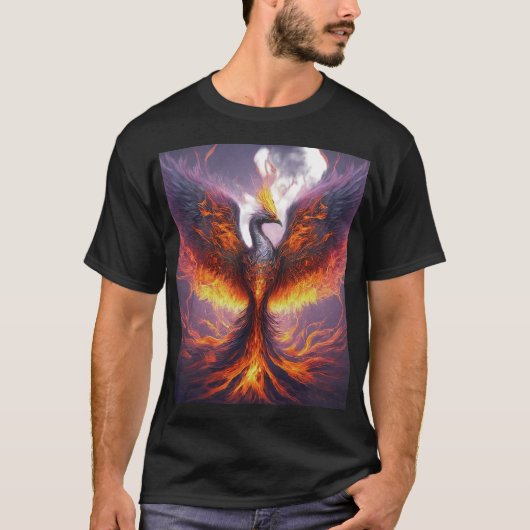 T-shirt phoenix qui monte des cendres (Devant)
