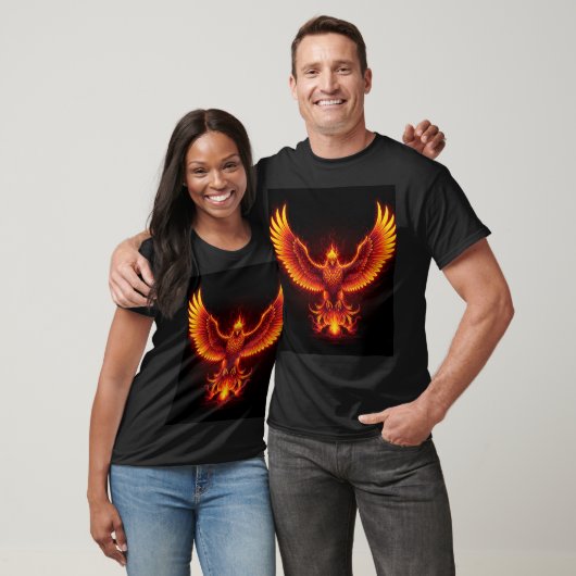T-shirt Phoenix Rebirth – Fiery Mythical Bird Rising from (Unisexe)