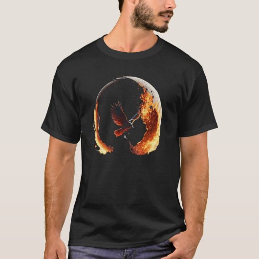 T-shirt Phoenix Rising From Ashes Resurrection Rebirth New (Devant)