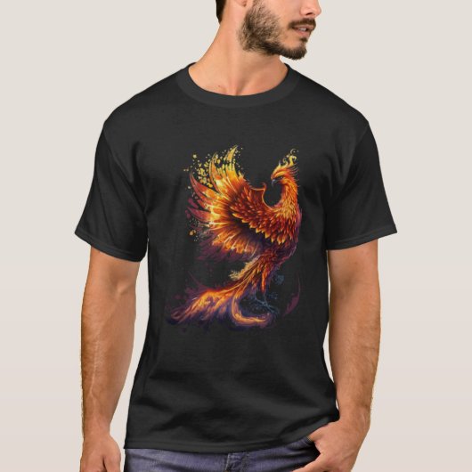 T-shirt Phoenix Rising From Ashes Resurrection Rebirth New (Devant)