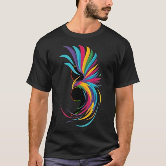 T-shirt Phoenix se lève d'un demi-cône (Devant)