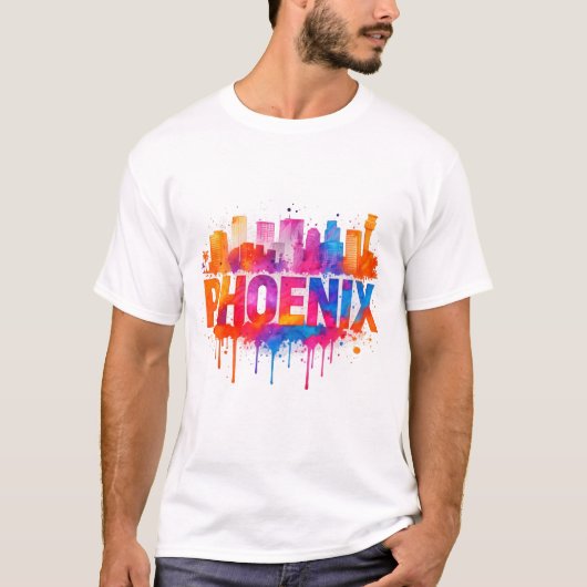 T-shirt Phoenix Skyline (Devant)