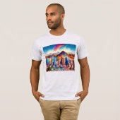 T-shirt Phoenix Skyline Graffiti Art (Devant entier)