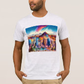 T-shirt Phoenix Skyline Graffiti Art (Devant)