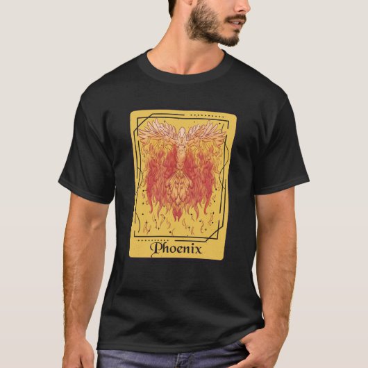 T-shirt Phoenix Tarot Card Firebird Fantasy Rising from As (Devant)