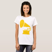 T-shirt Phonographe - Ambre (Devant entier)