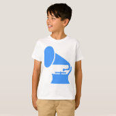 T-shirt Phonographe - Bleu Bébé (Devant entier)