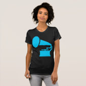 T-shirt Phonographe - Ciel bleu (Devant entier)