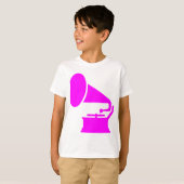 T-shirt Phonographe - Magenta (Devant entier)