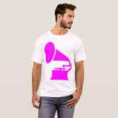 T-shirt Phonographe - Magenta (Devant entier)