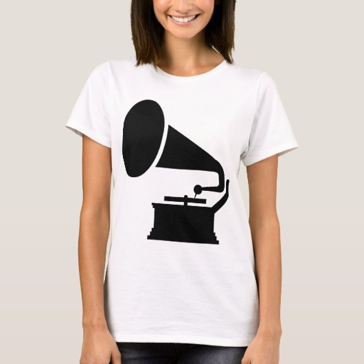 T-shirt Phonographe - Noir (Devant)