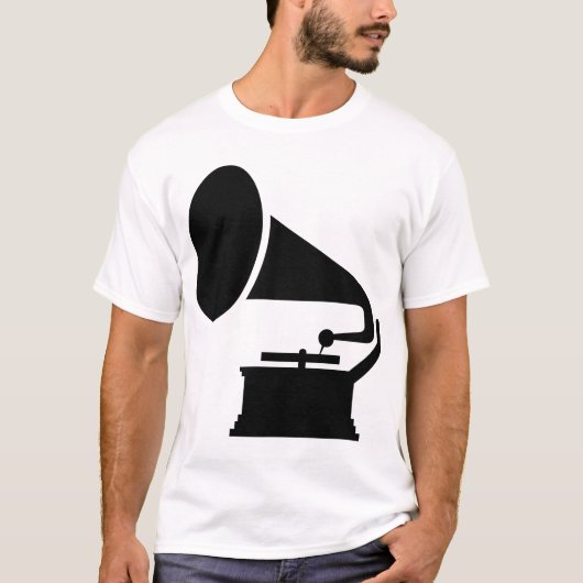 T-shirt Phonographe - Noir (Devant)