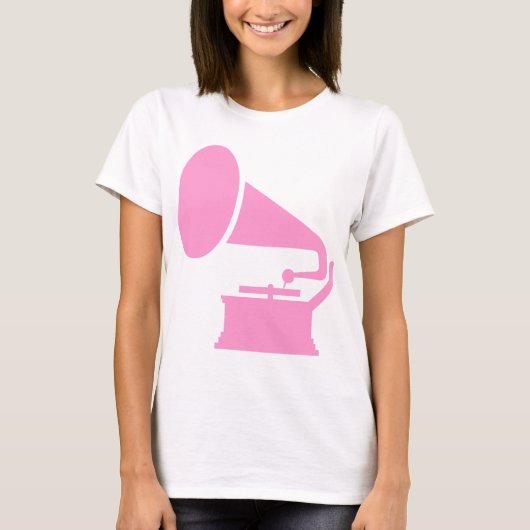 T-shirt Phonographe - rose (Devant)