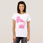 T-shirt Phonographe - rose (Devant entier)